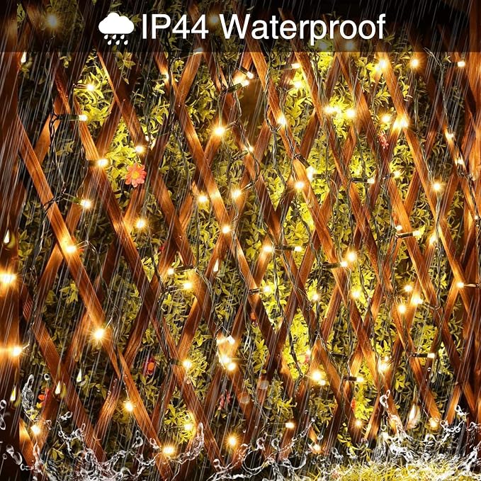 JMEXSUSS 500 LED Warm White Christmas Lights Indoor, 8 Modes Green Wire - Image 6
