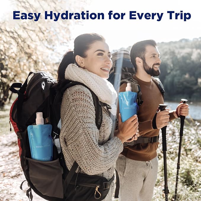 Membrane Solutions Collapsible Water Bottle 23oz, Foldable Pouch Water Bottle - Image 6