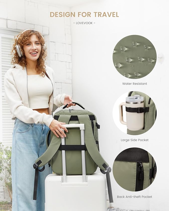 LOVEVOOK Travel Backpack for Women & Men, 40L Large Carry On Backpack Airline - Image 7