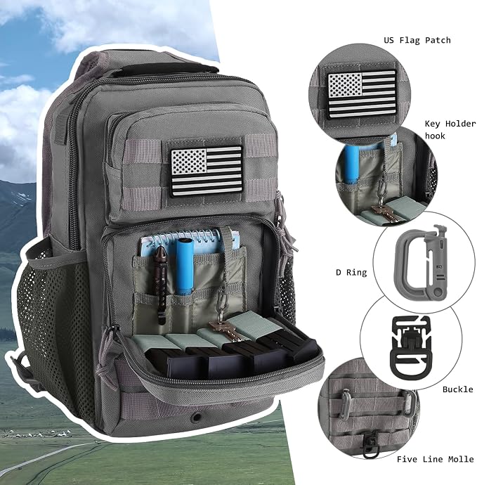 Rover Sling Pack Tactical Shoulder Sling Bag Backpack - Image 5