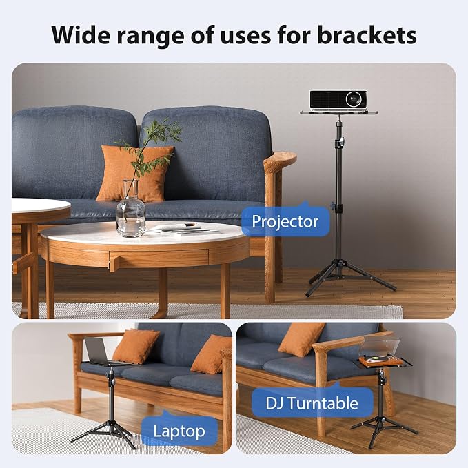 Projector Stand Tripod, Laptop Tripod Stand, Foldable Portable Projector Floor - Image 5