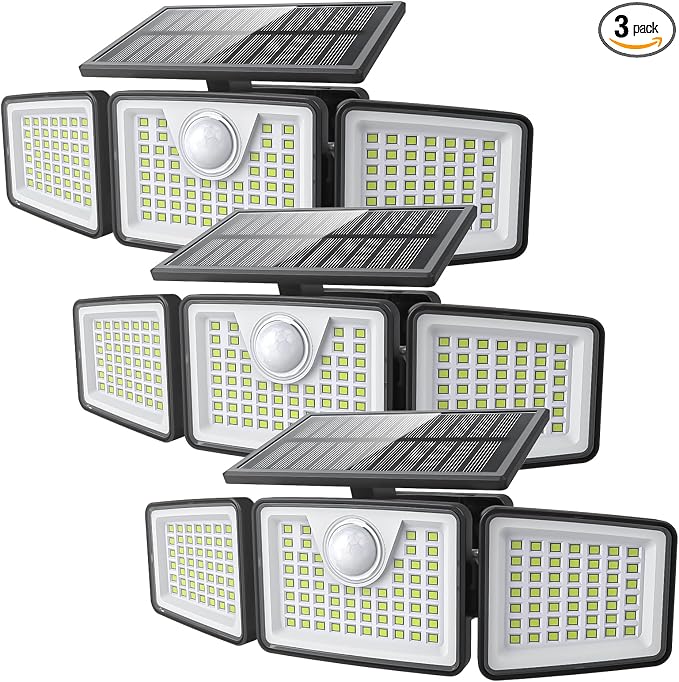 daphino 2500LM Solar Lights Outdoor by ChargebySunLightUpHome