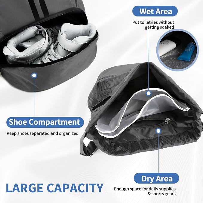 JELUTAR Drawstring Backpack Gym Bag - Image 6