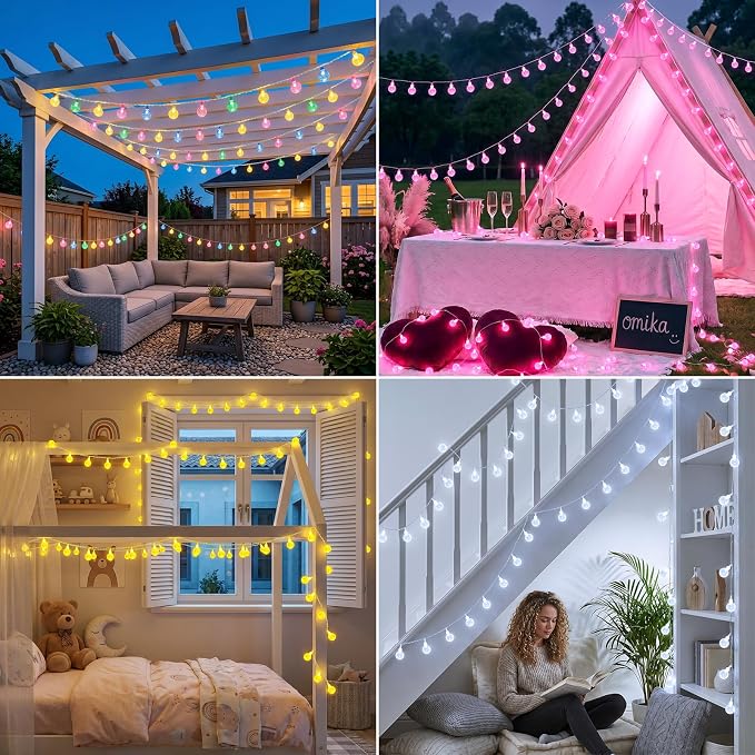 OMIKA Color Changing String Lights USB Powered, 33FT 60LED APP Control Fairy - Image 7