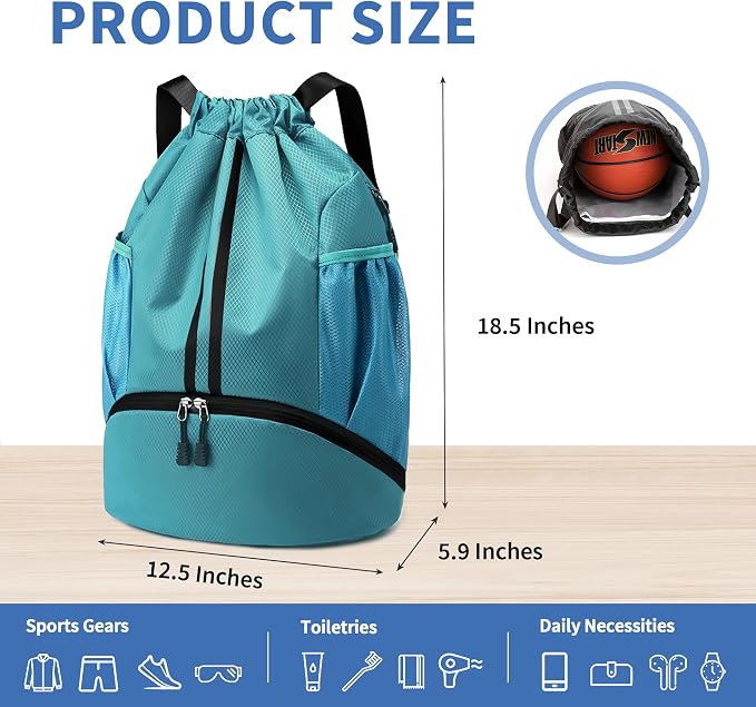 JELUTAR Drawstring Backpack Gym Bag - Image 2
