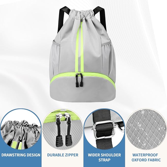 JELUTAR Drawstring Backpack Gym Bag - Image 6