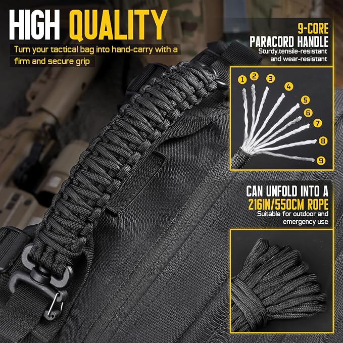 Tactical Paracord Handle，9-core Weaving Paracord Strap - Image 4