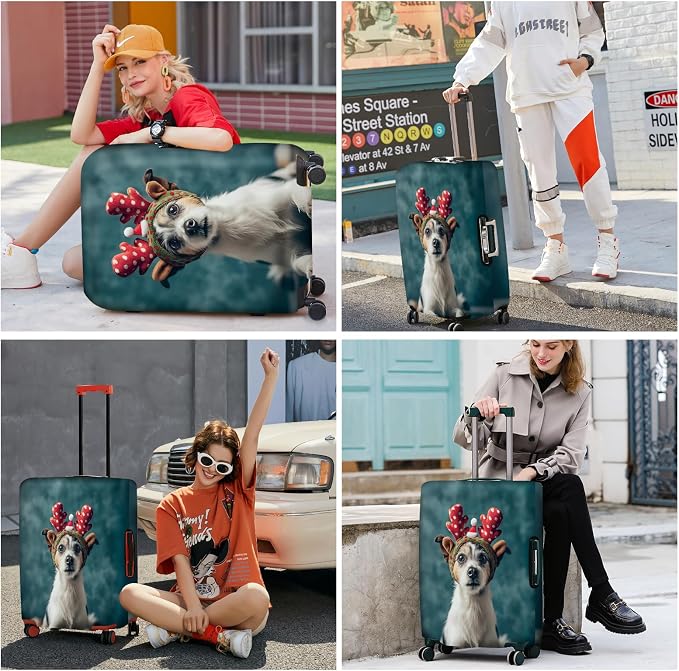 ANNA QUEEN Christmas Dog Luggage Cover, Cute Puppy - Image 7