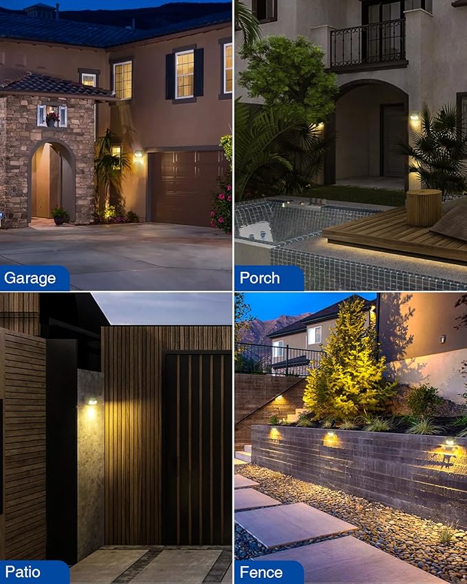 Peasur Solar Lights Outdoor Waterproof, 3 Modes Solar Powered Fence Security - Image 7