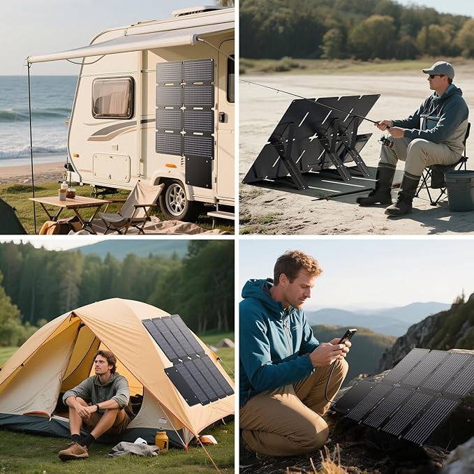 GRECELL 80W Foldable Solar Panel, Portable Solar Charger - Image 9