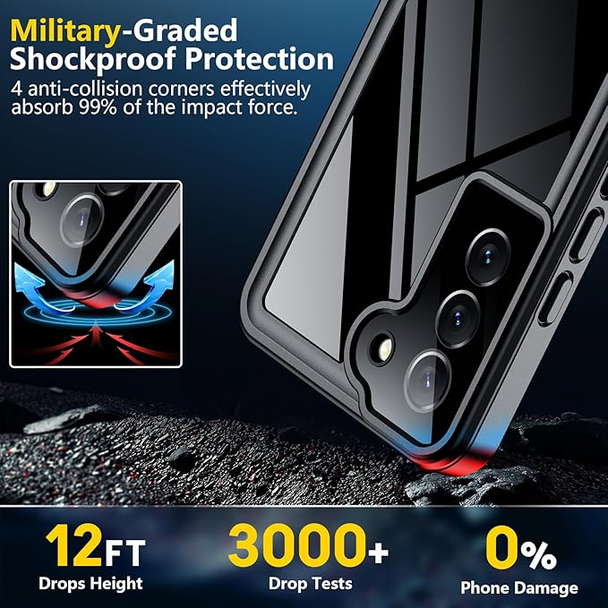 SPIDERCASE for Samsung Galaxy S22 Waterproof Case, IP68 Water Resistance Full - Image 3
