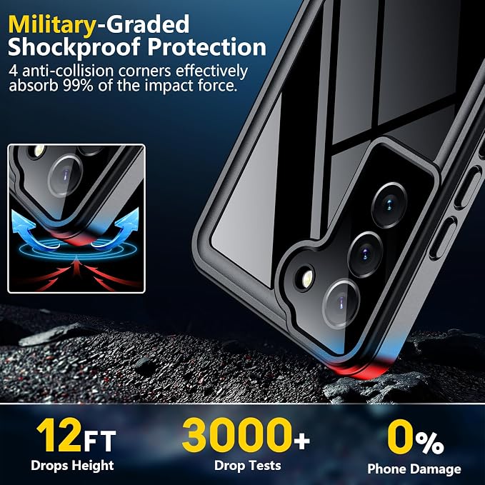 SPIDERCASE for Samsung Galaxy S22 Waterproof Case, IP68 Water Resistance Full - Image 3