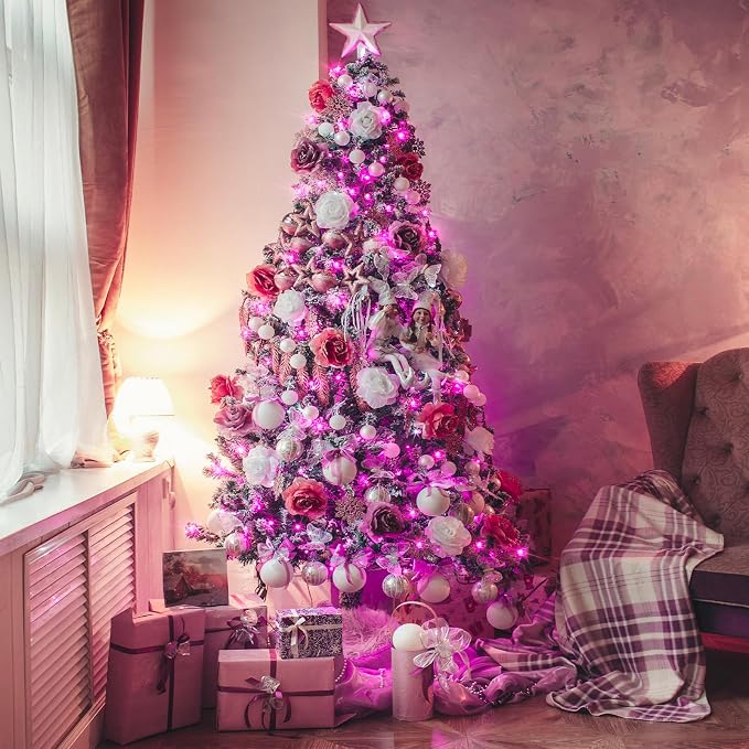 JMEXSUSS 33ft 100 LED Pink Battery Operated Lights - Image 8