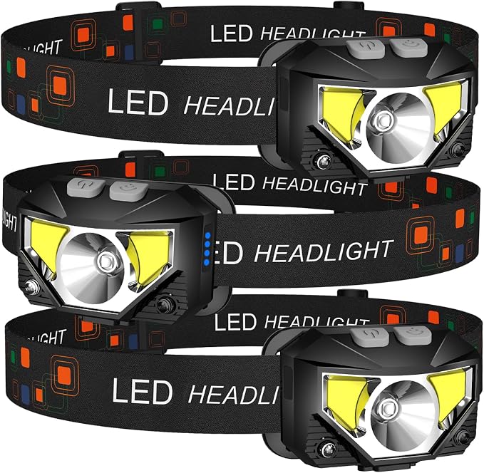 LHKNL Headlamp Flashlight, Waterproof Motion Sensor Head Lamp, 8 Mode - Image 7