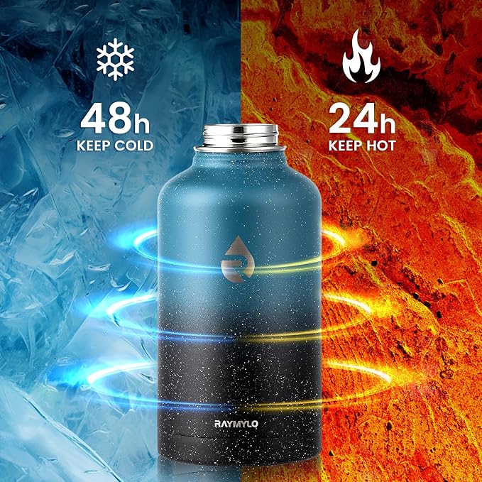 RAYMYLO 64oz Insulated Water Bottle, Triple Wall Vacuum Stainless Steel Water - Image 3