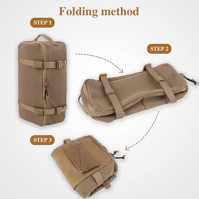 PETAC GEAR 3 PCS Tactical Modular Packing Cubes, Large Capacity Mesh Storage Bag - Image 4