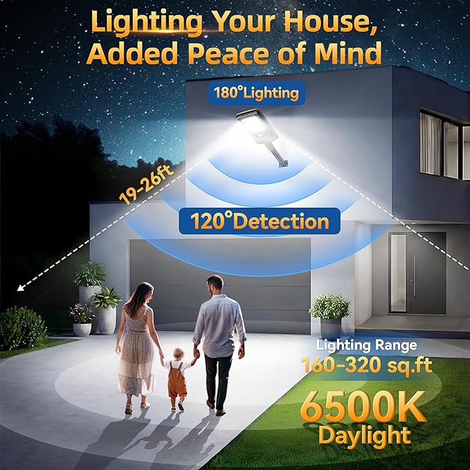Solar Street Light Outdoor, 11-Inch Solar Powered Street Light - Image 2