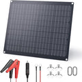 ZOUPW 20W 12V Solar Battery Charger, Solar Battery Maintainer Trickle Charger by ZOUPW