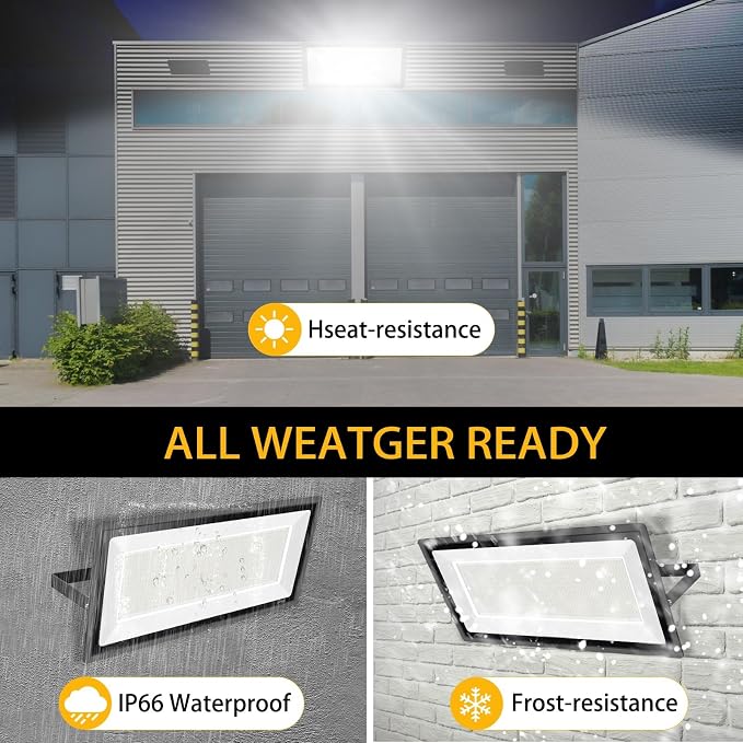 YANYCN 2 Pack 800W LED Flood Light Outdoor, 3750W Equivalent Super Bright - Image 5