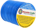 Mandala Crafts Round Genuine Blue Leather Cord by MandalaCrafts
