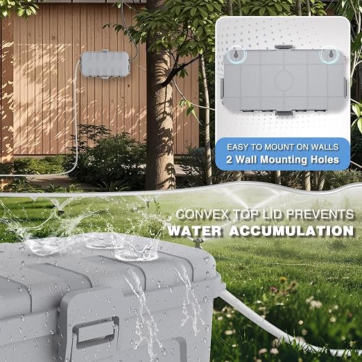Flemoon Outdoor Electrical Box Waterproof, Medium Weatherproof Electrical Box - Image 6