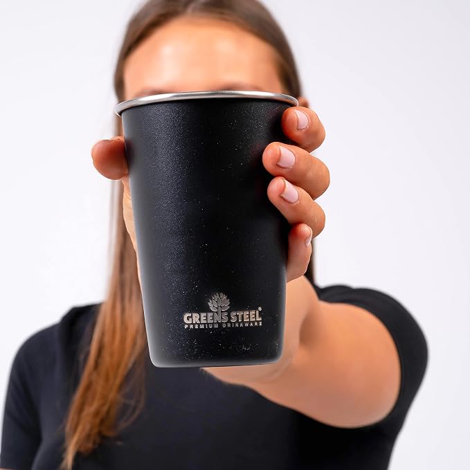 Stainless Steel Cups - 16 oz Pint Tumbler - Premium Metal Drinking Glasses | - Image 7