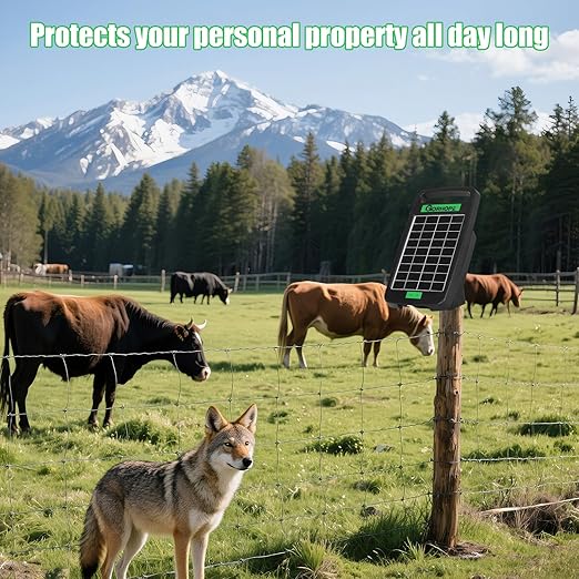 5 Miles Solar Electric Fence Charger, Output 0.11J Electric Fence Charger Solar - Image 6