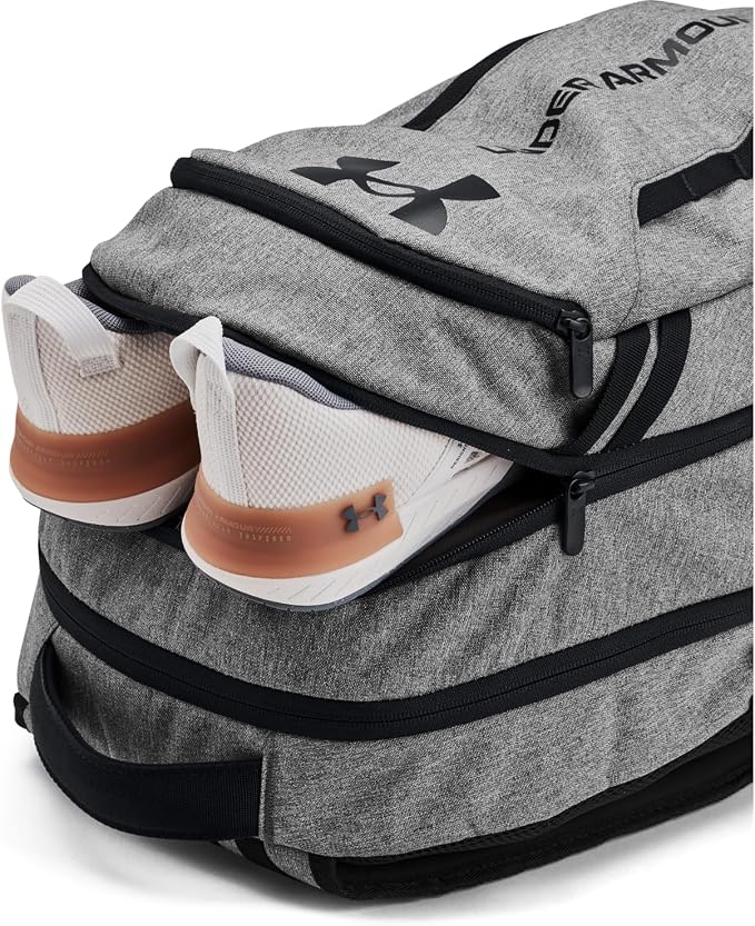 Under Armour Unisex-Adult Hustle 6.0 Backpack, Castlerock Full - Image 5