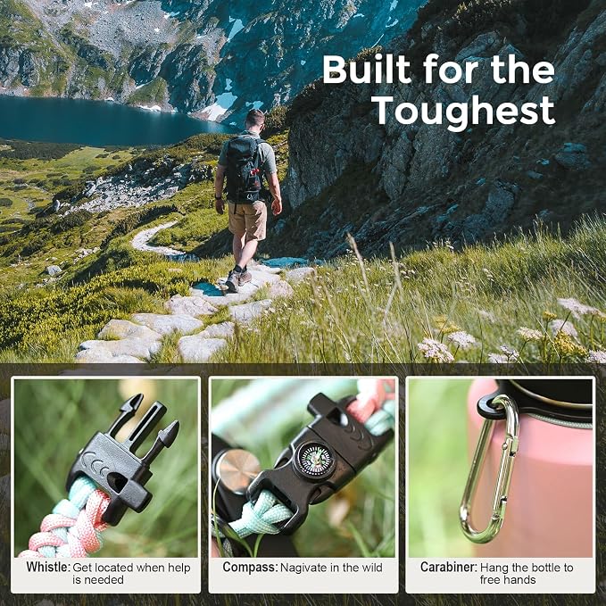 RAYMYLO Insulated Water Bottle 40oz, Stainless Steel Water Bottle - Image 5