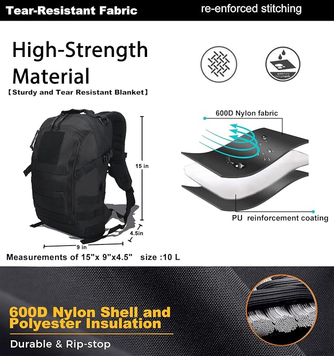 Miramrax 12L Small Backpack Day Pack - Image 2