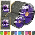 TECEUM Reflective Paracord Rope 1000 – 1000ft/200ft/100ft/50ft – 40+ Colors – by TECEUM