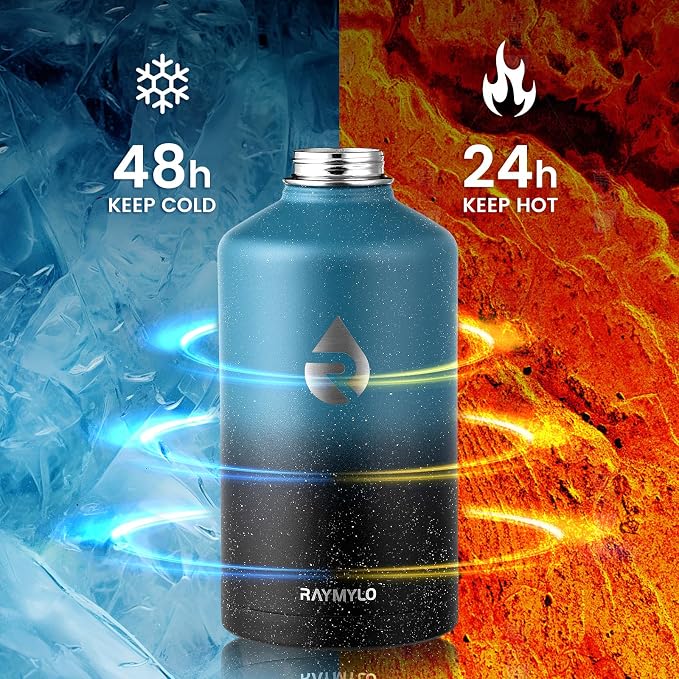RAYMYLO 128oz Insulated Water Bottle, Triple Wall Vacuum Stainless Steel Water - Image 3