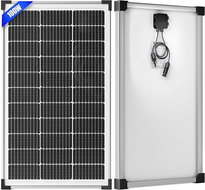 Voltset 100W 12V Solar Panel, High Efficiency 9BB Cell Monocrystalline Solar by Voltset