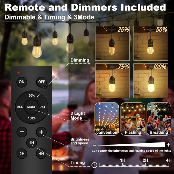 100FT Outdoor String Lights - Image 3