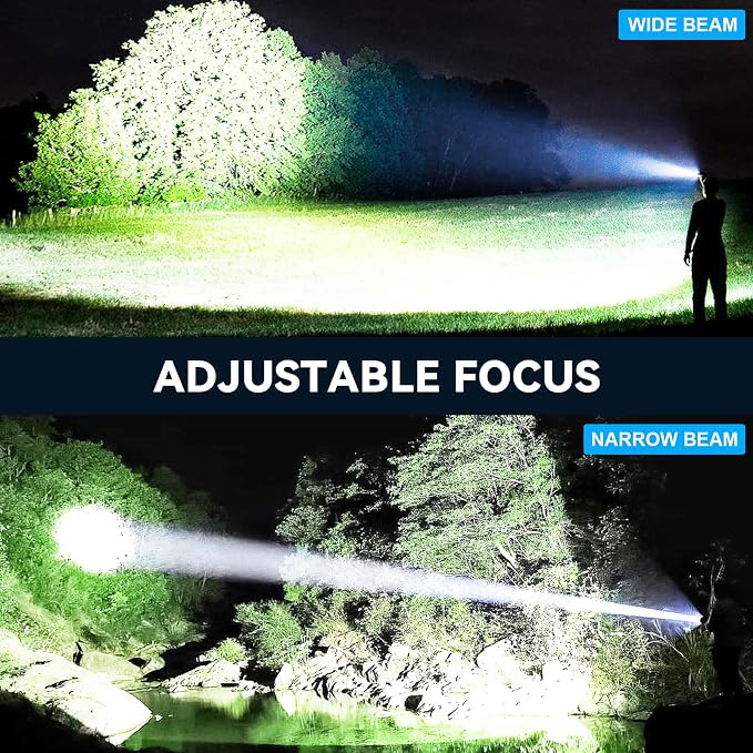 Kmivo Flashlight Rechargeable LED High Lumens, 000 Lumens Super Bright Flash - Image 5