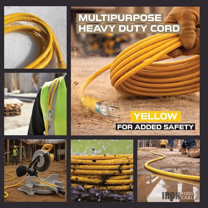 IRON FORGE CABLE 6 Foot Lighted Outdoor Extension Cord - Image 7