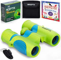 Binoculars for Kids, Girls or Boys Real Kids Binoculars in Vibrant Green Blue by CabinObsession