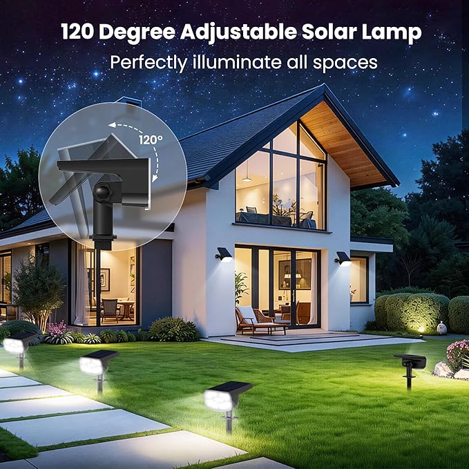 Solar Lights Outdoor Waterproof IP65, Super Bright LED, Cool Light 2 Lighting - Image 5