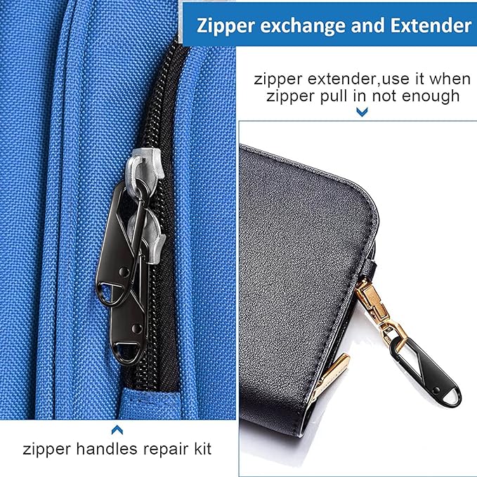 OXT 8 PCS Black Upgraded Zipper Pull, Premium Zipper Pull Replacement, Zipper - Image 4