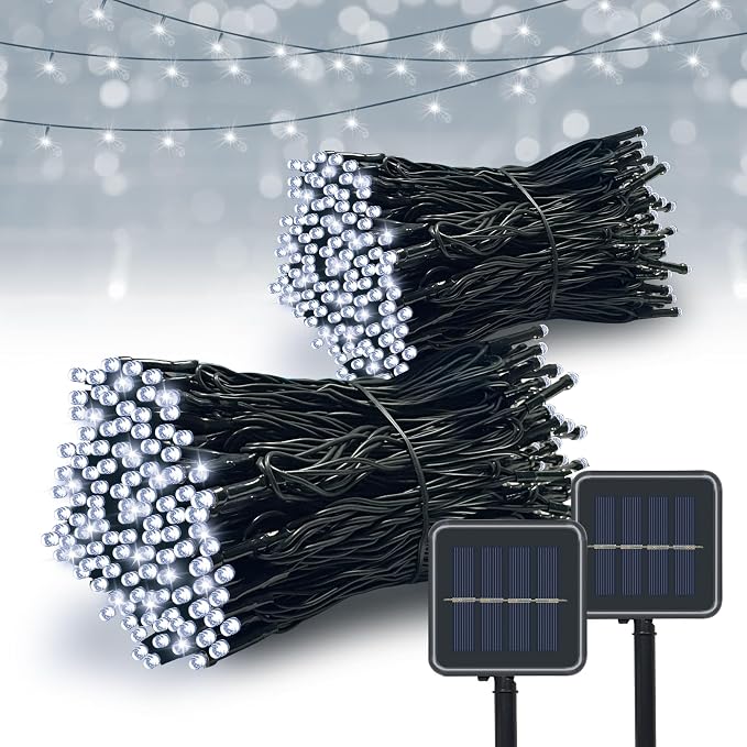 Vimorg Solar String Lights Outdoor, 2 Pack 170FT 480 LED Waterproof Solar by Vimorg