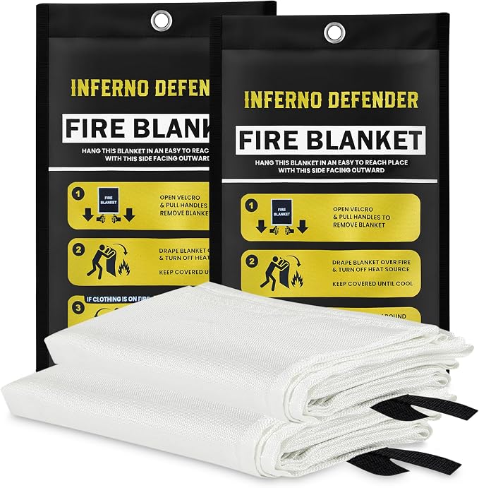 Emergency Fire Blanket For Home And Kitchen, Safe Touch Silicone Coated by Unknown