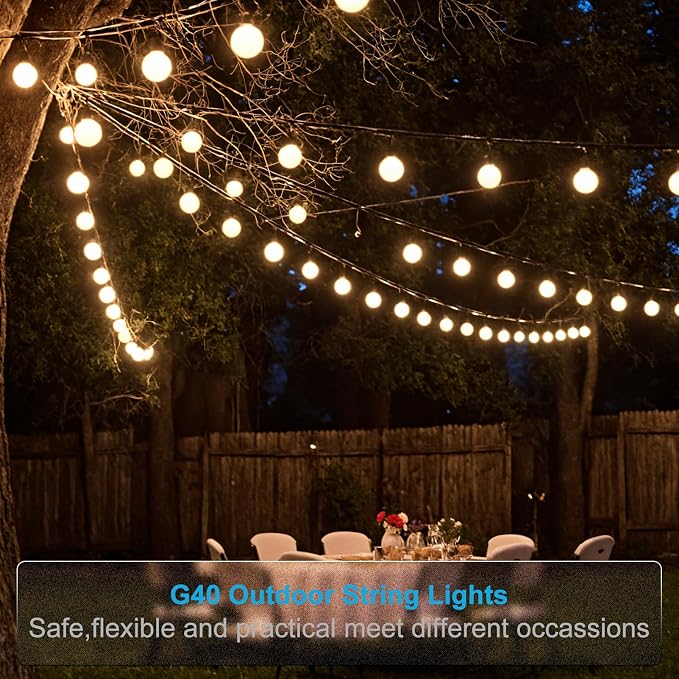 Lightdot 200FT Outdoor String Lights, LED Bistro String Lights - Image 6