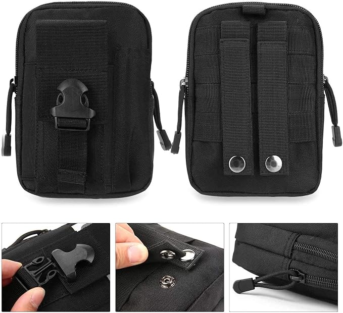 Belt Pouch, Tactical Molle Phone Pouch EDC Utility Pouches Waist Bag, Small - Image 2