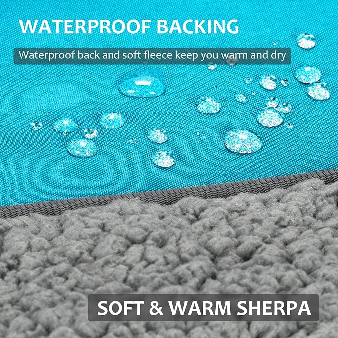 Tirrinia Large Waterproof Outdoor Blanket, Soft Warm Windproof Stadium Blanket - Image 2