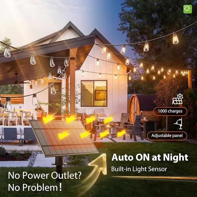 KYY 54 FT Solar String Lights Outdoor - Image 5