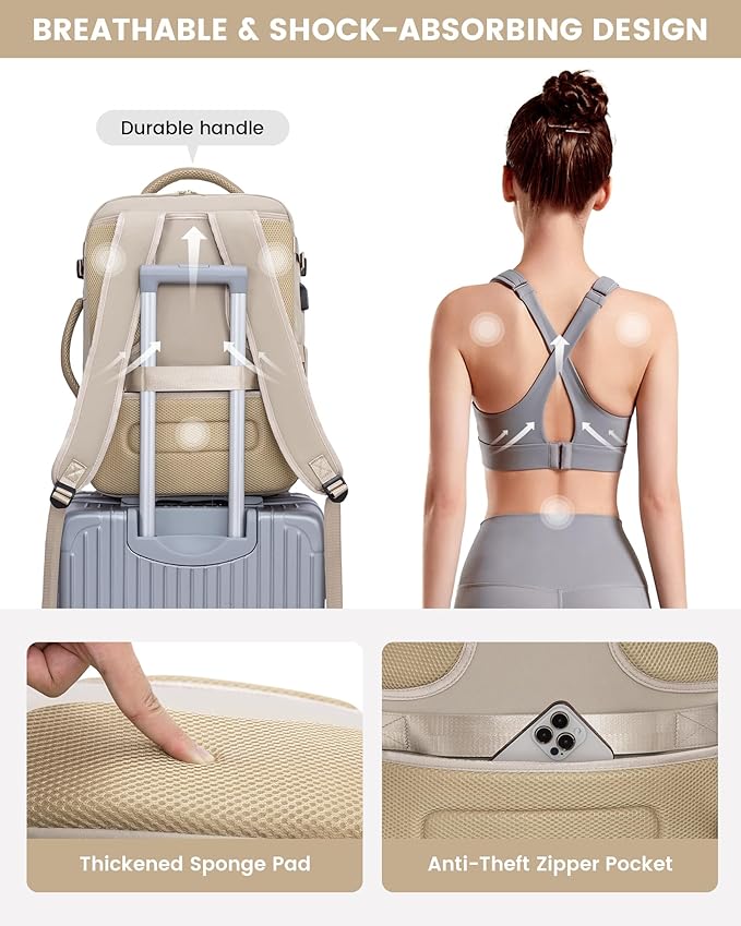 LOVEVOOK Large Travel Backpack for Women, 50L Carry on Backpack Airplane - Image 7