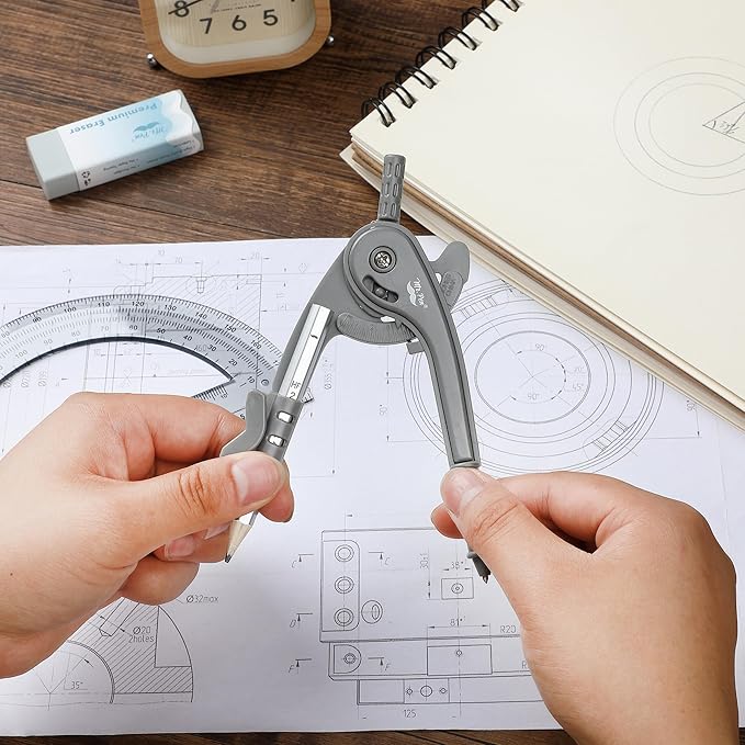 Mr. Pen- Geometry Compass and Protractor Set, 6 Inch Compass, 6 Inch Protractor - Image 7