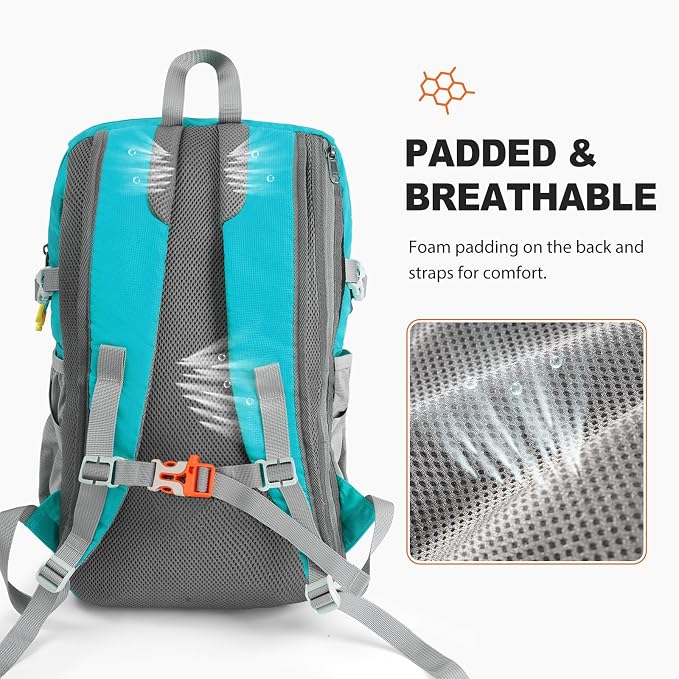 20L Hiking Backpack Lightweight Packable Hiking Daypack, Foldable Small Travel - Image 2