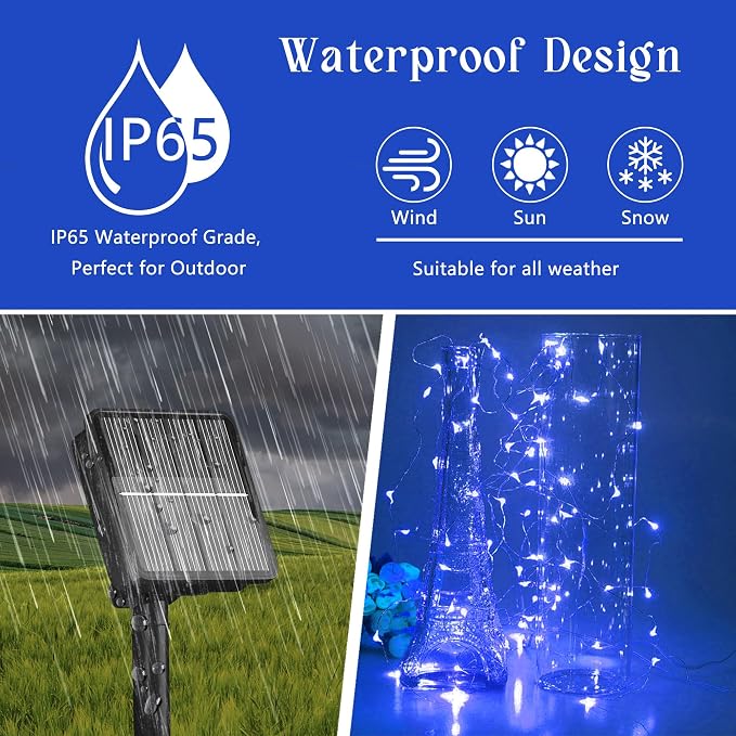 Selarlyt Solar String Lights for Outside, 72Ft 200 LED Solar Fairy Lights - Image 3