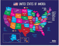 ZOCO – United States Map with Capitals Poster – Laminated 17x22 – Educational by ZOCO